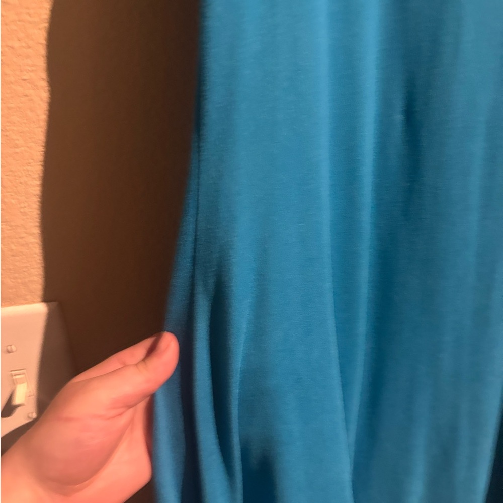 24seven Comfort Apparel Sleeveless Fit and Flare Skater Dress Sapphire Medium - Picture 6 of 10